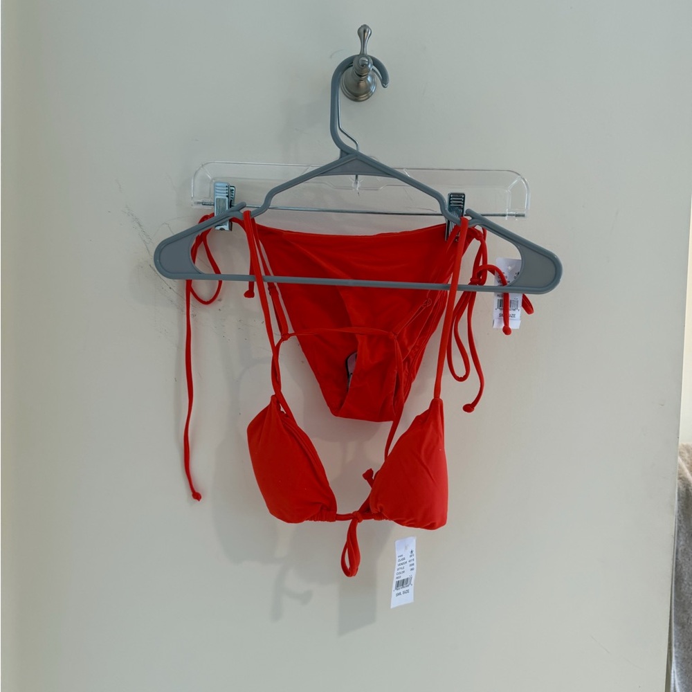 NET La Hearts Red Bikini Size Small